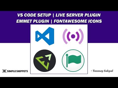 VS Code Setup | Live Server Plugin | Emmet Plugin | Color theme | FontAwesome Library | Tutorial 3