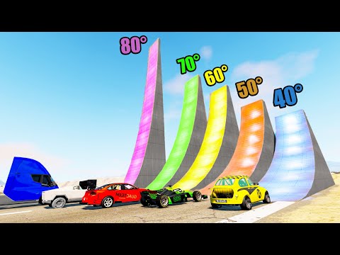 Which Ramp Gives Highest Jump? - Beamng drive