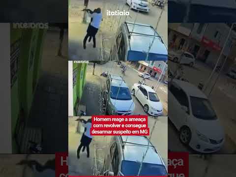 HOMEM REAGE A AMEAÇA COM REVOLVER E CONSEGUE DESARMAR SUSPEITO EM MG