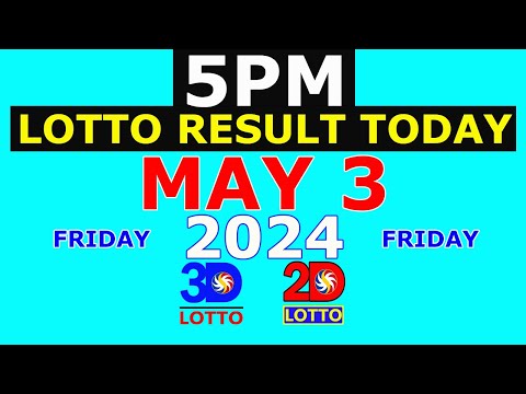 Lotto Result Today 5pm May 3 2024 (PCSO)