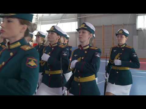 Russian Female Soldiers Training For The May 9 Victory Day Parade In Yekaterinburg