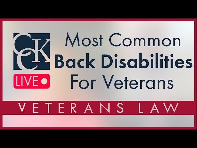 Most Common Back Pain VA Claims and Ratings Among Veterans