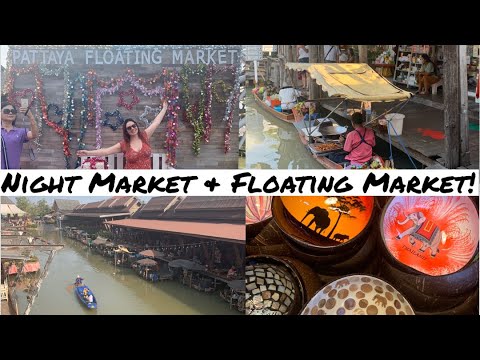 Pattaya Floating Market | Night Market | Jomtien Beach | Thailand Travel 2020 | Kate McCabe | Vlog