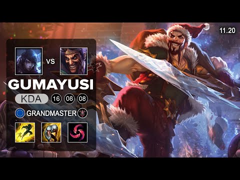 T1 Gumayusi Draven ADC vs Aphelios - EUW Grandmaster - Season 11 Patch 11.20