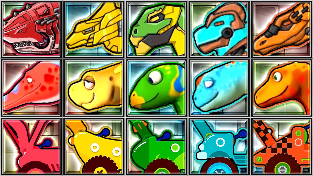 Dinosaur Digger, Dinosaur Train, Dino Robot Corps: Mosasaurus Rhino Plesio Stego Shark Brachiosaurus