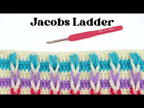How to Crochet The Jacobs Ladder Stitch, Fast & Easy Blanket Stitch!