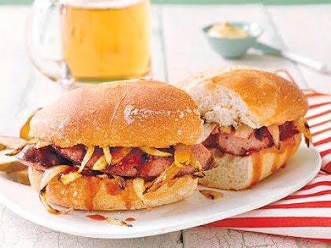 Fried Kielbasa Sandwich