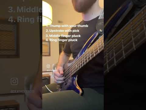 Hybrid Picking Bass Tutorial #bass #ibanezbass #bassplayer #tutorial #bassguitar #hybridpicking