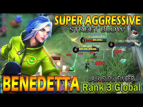 Benedetta Sideline Gamepay~The Enemy Surrender~Top Global 3 Benedetta By Lajk Slow Finger~MLBB