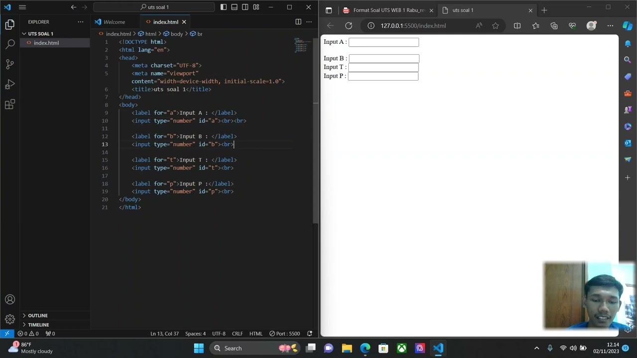 UTS PEMROGRAMAN WEB 1 SOAL 1 TIPE SOAL B