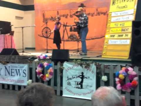 Claire plays at Western Open Fiddle Championship 2012