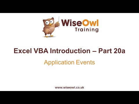 Excel VBA Introduction Part 20.2 - Application Events