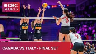 Final set of Canada vs. Italy at FIVB Volleyball Women’s Nations League stop in Hong Kong