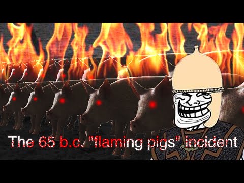 The 65 b.c. "flaming pigs" incident