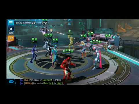 AW Attack - 240k Power Armor vs 286k Ultron+CM team - Marvel Strike Force