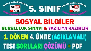 5. Sınıf Sosyal Bilgiler 4.Ünite Test Çözümü