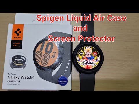 Samsung Galaxy Watch 4         Spigen Liquid Air Case and Screen Protector