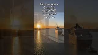 Stepping Into the Lift as Queen Mary 2 Glides Past 🚢 #QueenMary2 #CruiseSpotting #EpicTiming