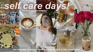 self care days💌 relaxing & cozy moments, everyday makeup routine, & enjoying my own company!