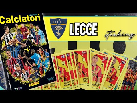 CALCIATORI 24-25 🇮🇹 Sticking LECCE 💛❤️ #collezione #figurine #calciatori #panini #viralvideo #perte
