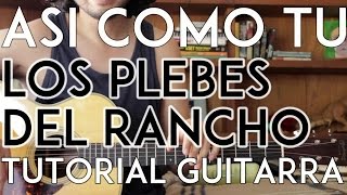 Asi Como Tu - Los Plebes del Rancho - Tutorial - Guitarra - Requinto - Acordes - Como tocar