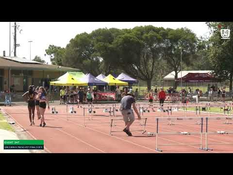 Girls U13 80m Hurdles Timed Final 3: 2023-24 State Track and Field Championships