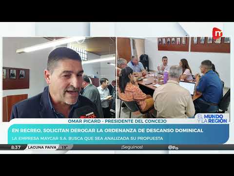 Solicitud de derogar la Ord. Descanso Dominical | Copa Ciudad de Recreo: Omar Picard - Pdte Concejo