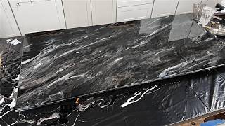 Making a Black Marble Resin Table Top