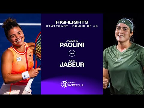 Теннис Jasmine Paolini vs. Ons Jabeur | 2024 Stuttgart Round of 16 | WTA Match Highlights