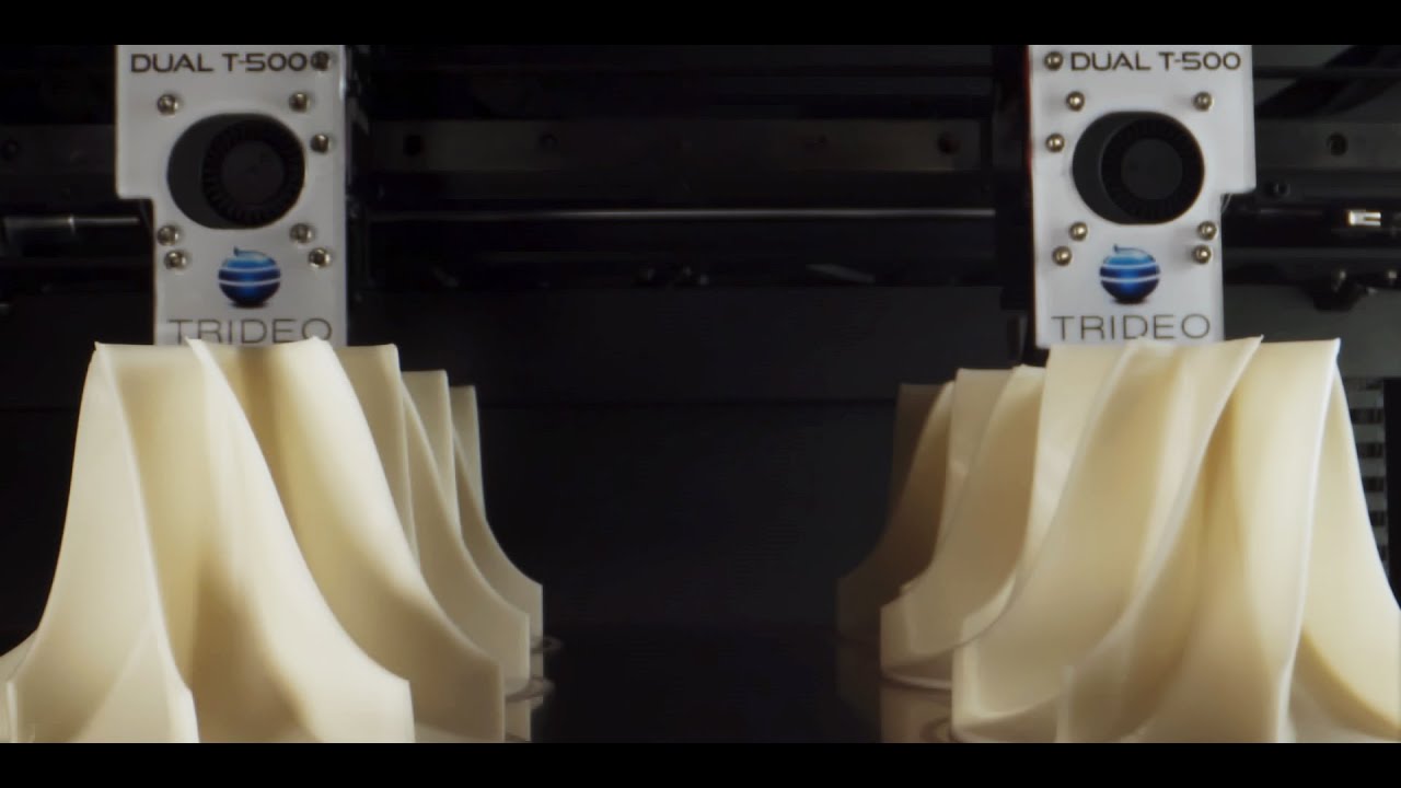 Trideo Video · Dual T Industrial 3D Printers in Action