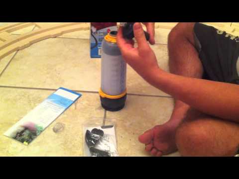 unboxing LifeSaver bottle create safe drinking water