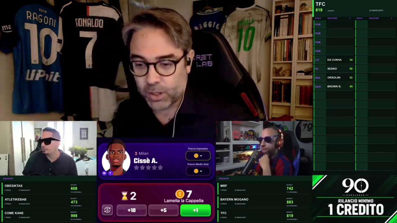 ASTA FANTA EUROLEGHE MANTRA 🔥 18 MANAGER • 1000 CREDITI • RANDOM