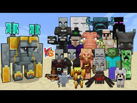 Squall Golem (Minecraft Dungeons) vs All Mobs in Minecraft (Minecraft Dungeons)