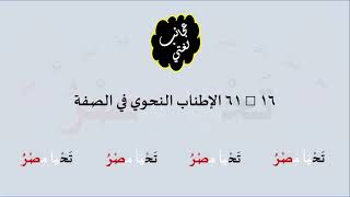 صورة 16 & صوت 61 الإطناب النحوي في الصفة