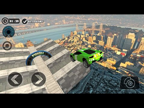 Impossible Car Tracks 3D : Green Racing Car - Stunt Car Game - New Track 4