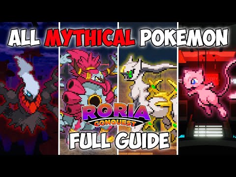 How To Catch All Mythical Pokemon in Pokemon Brick Bronze | Roria Conquest [Roblox]