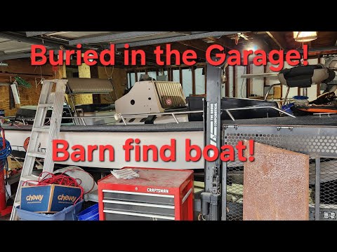 Barn find boat, buried in the garage for 12 years!