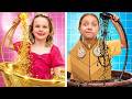 Luxury Vs Cardboard Morning Routine Fun School Day For Kids