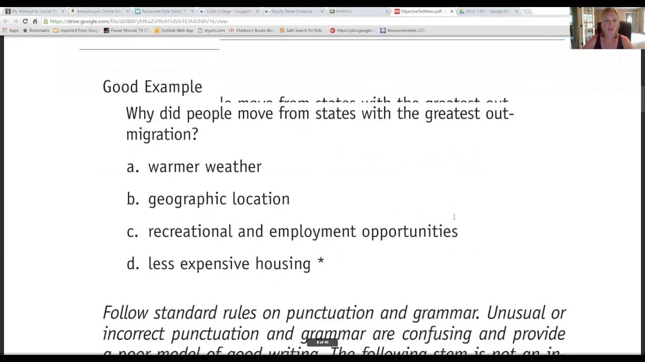 Writing Objective Test Items