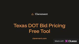 TxDOT Bid Item Pricing: Free Tool Walkthrough for Lead Estimators