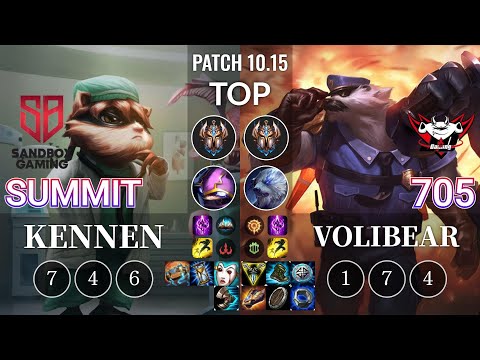 SB Summit Kennen vs JDG 705 Volibear Top - KR Patch 10.15