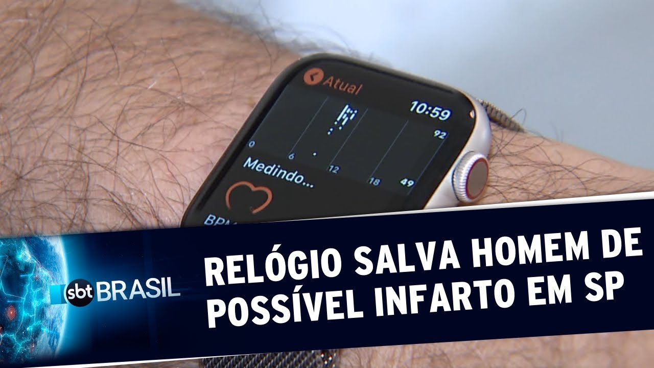 Relógio inteligente salva homem de possível infarto no interior de SP | SBT Brasil (13/01/20)