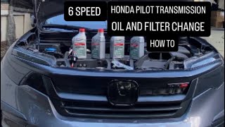 HONDA PILOT 6 SPEED TRANSMISSION FLUID AND FILTER CHANGE #hondapilot#transmissionfluid #filter