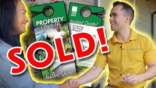 I Went Door to Door!!! | Selling Landscape Jobs w/ Door Hangers