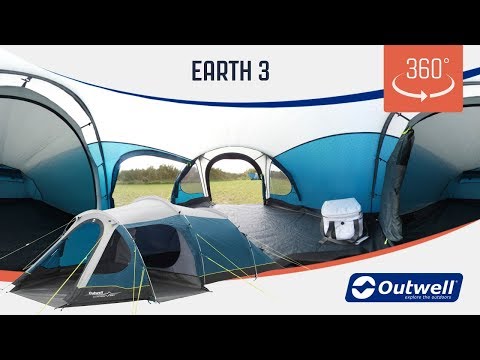 Outwell Earth 3 Tent  - 360 video (2019)