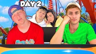 Spending 24 Hrs on a Roller Coaster With Unspeakable!! (Day 2)