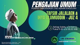 Download lagu (2026) Tafsir Surat Al-Hajj, ayat 58-64 & Kitab Ihya Ulumuddin Juz 4, Hal.337 (jjrn 15 tiluhur) mp3
