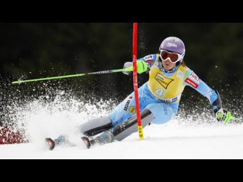 Tina Maze wins slalom (Ofterschwang 2013)