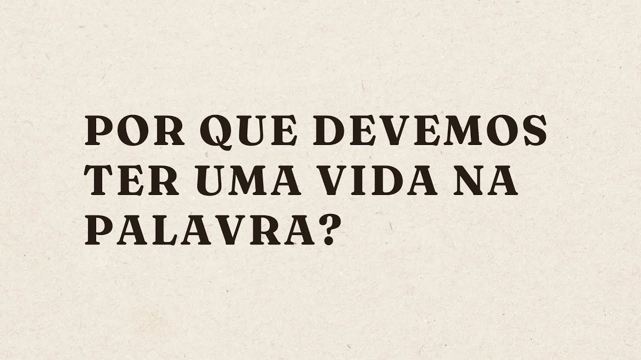 Por que devemos ter uma vida na Palavra?   |  Pr. Jal Morais - 24/11/2024