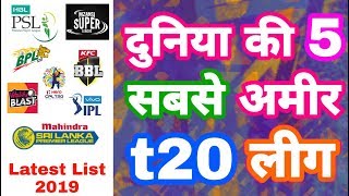 IPL 2020 - List Of Top 5 Richest T20 Leagues In The World | IPL Auction | MY Cricket Production